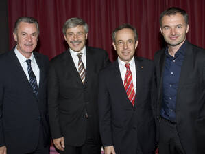 Ottmar Hitzfeld, Dr. Carlo Conti, Peter Malama, Stéphane Chapuisat